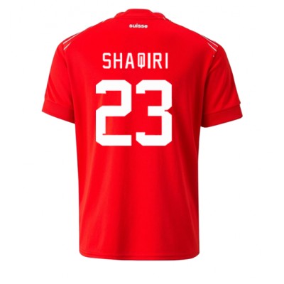 Fotballdrakt Herre Sveits Xherdan Shaqiri #23 Hjemmedrakt VM 2022 Kortermet